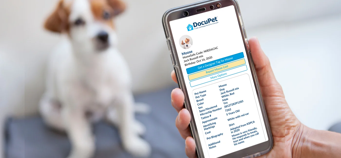 DocuPet App with Dog - Partnerships DocuPet